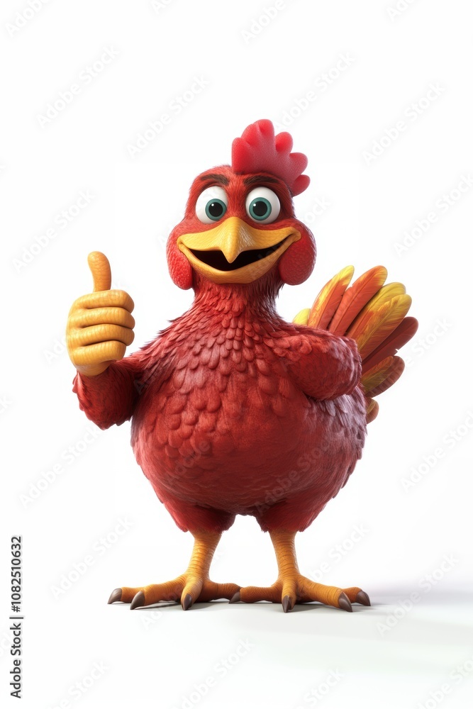 Obraz premium Cute cartoon character of turkey. Thanksgiving holiday celebration.