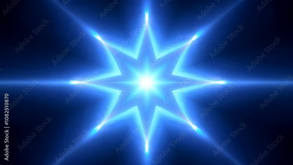 Vibrant Blue Star Design Abstract Background with Glowing Light and Geometric Shine, Creating Dynamic Visual Energy and Movement. Vibrant Blue Star Design Abstract Background with Glowing Light and Geometric Shine, Creating Dynamic Visual Energy and Movement.