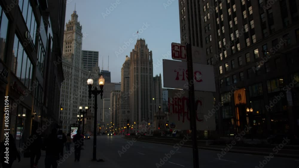 Chicago at sunset Chicago at sunset