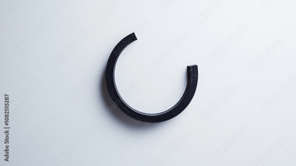 Black circular object on a white isolate background. Black circular object on a white isolate background.