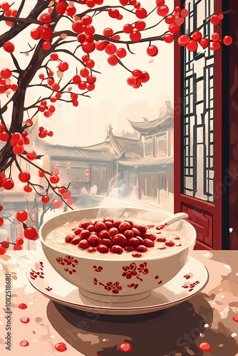 a bowl of rice porridge