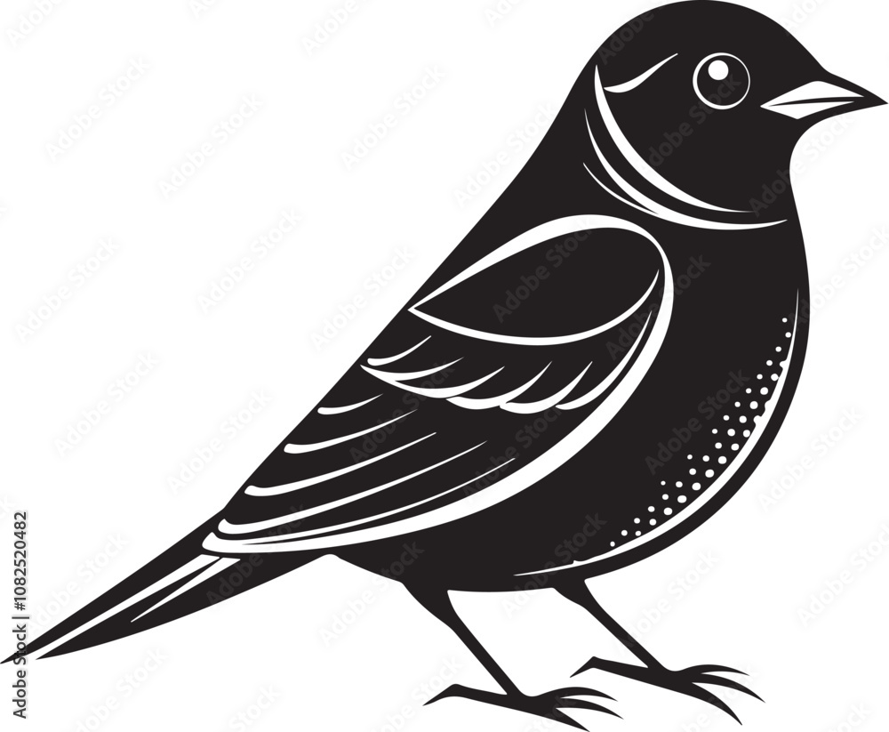 Fototapeta premium Palmchat bird vector illustration
