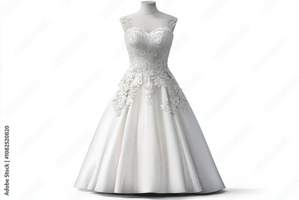Elegant bridal gown featuring intricate lace details, perfect for weddings and formal events. Captivating and timeless design. Elegant bridal gown featuring intricate lace details, perfect for weddings and formal events. Captivating and timeless design.
