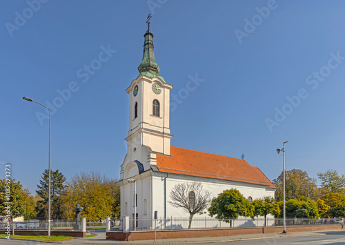 Roman Catholic Church of Our Lady of Help Slavonski Brod Croatia Sunny Autumn Day photo