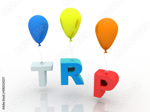 3d illustration target training point with balloon photo