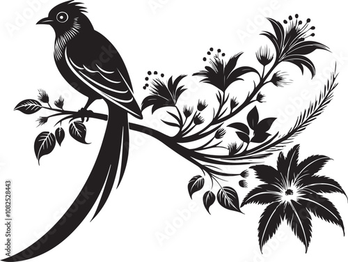 quetzal bird vector illustration transparent background