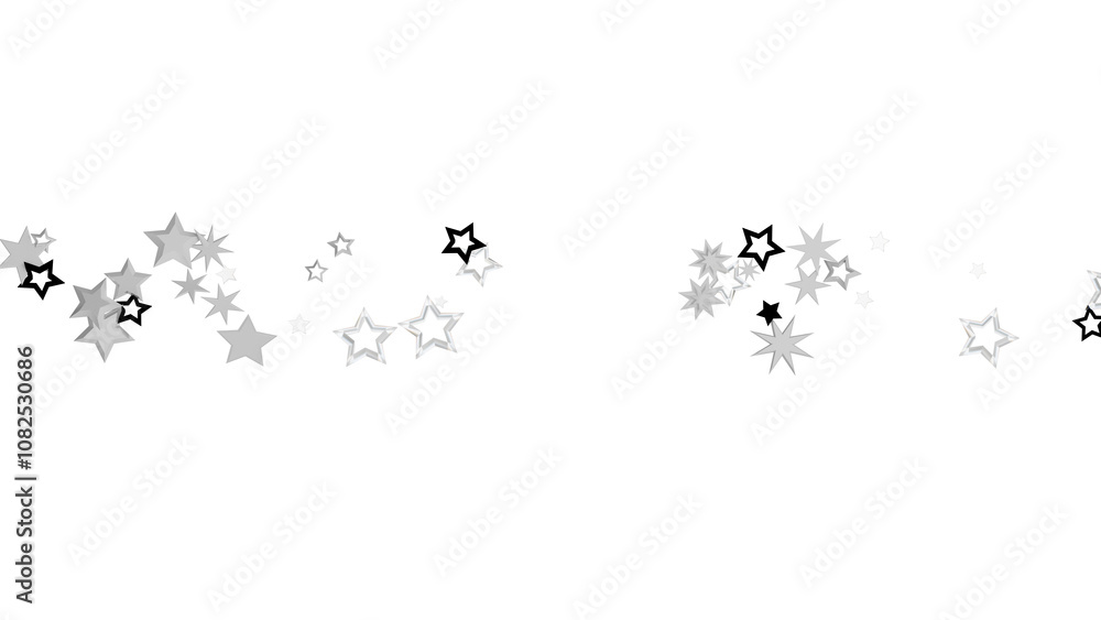 Abstract background with silver stars on a black background. This design creates a twinkling, festive, and stylish feel. Abstract background with silver stars on a black background. This design creates a twinkling, festive, and stylish feel.