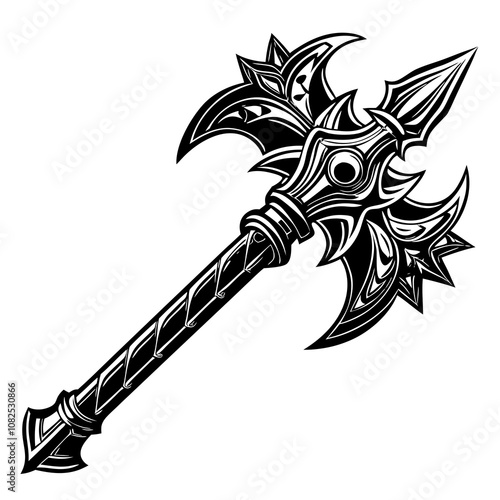 Silverthorn Weapon on White Background photo