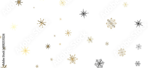 Snowflake Ballet: Exquisite 3D Illustration of Descending Festive Snowflakes in Motion