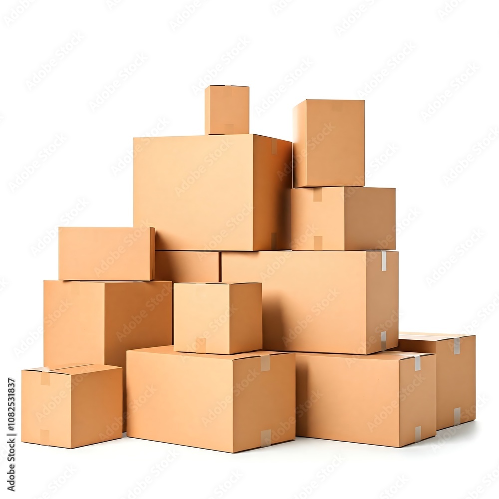 stack of cardboard boxes stack of cardboard boxes