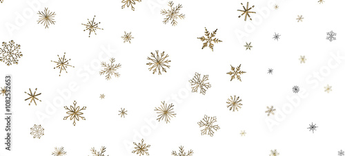 Snowflake Bliss: Striking 3D Illustration Showcasing Falling Holiday Snowflakes