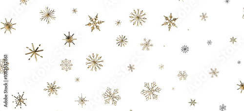 Winter Snow Showers: Spectacular 3D Illustration Showcasing Falling Christmas Snowflakes