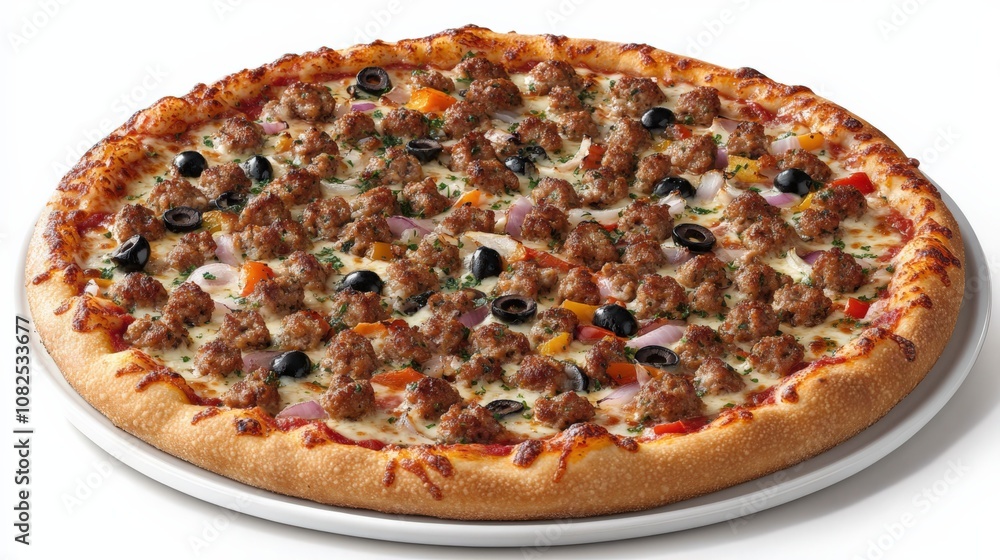 Delicious Gourmet Pizza with Toppings for Culinary Enthusiasts Delicious Gourmet Pizza with Toppings for Culinary Enthusiasts