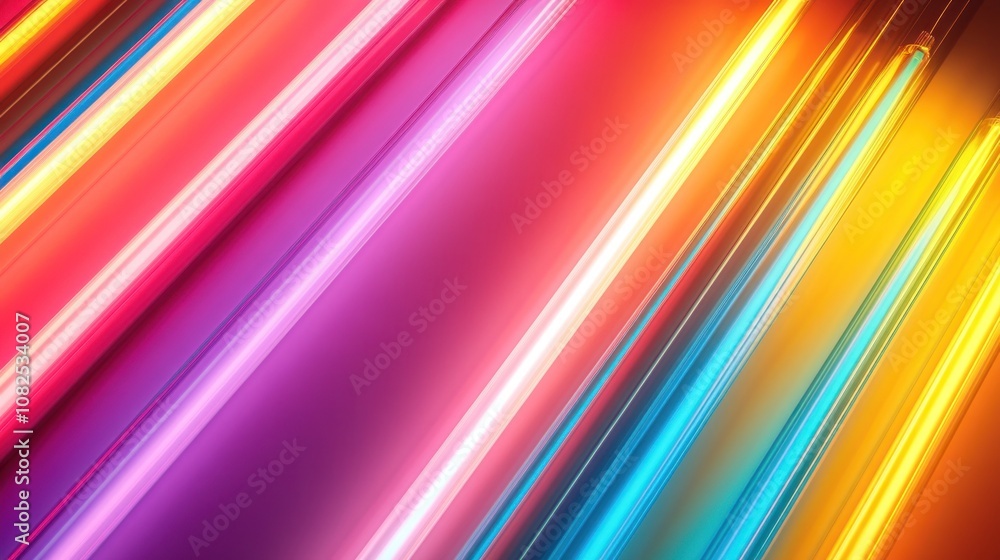 Abstract Diagonal Neon Lines Background Abstract Diagonal Neon Lines Background