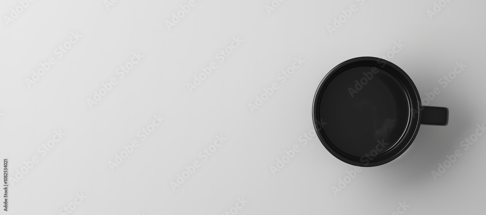 hot black coffee cup on white background 21