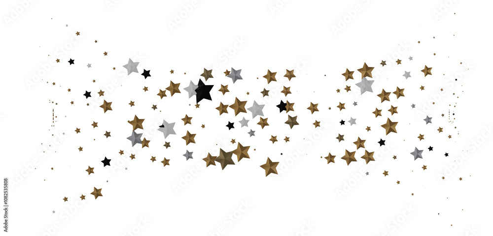 Journey to the Cosmos: Immerse Yourself in a 3D Gold Stars Rainfall Journey to the Cosmos: Immerse Yourself in a 3D Gold Stars Rainfall