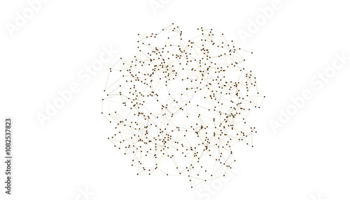 abstract lines with dots ov...
