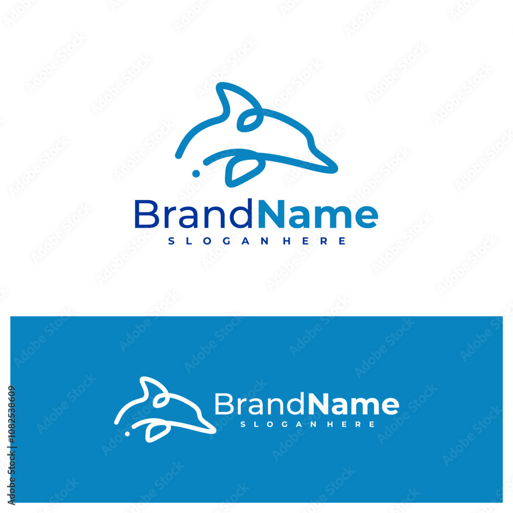 Dolphins logo vector illustration. Dolphins logo design concept template Dolphins logo vector illustration. Dolphins logo design concept template