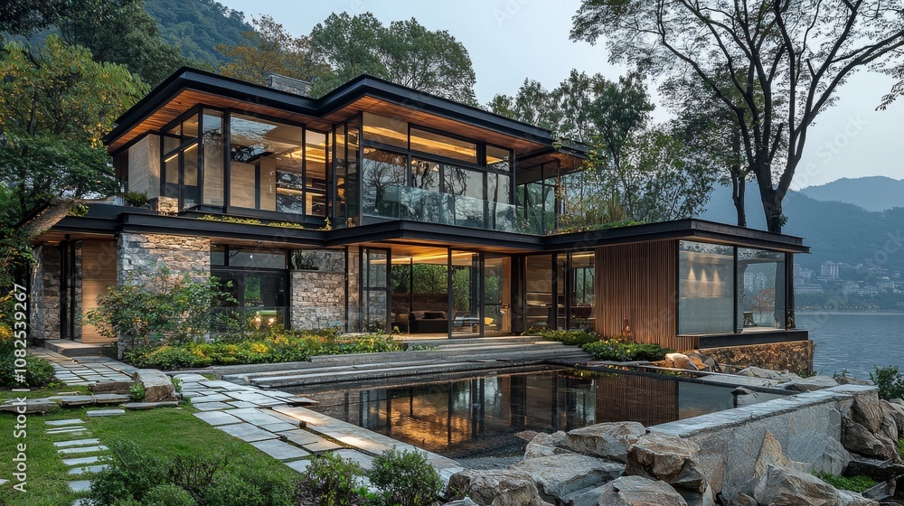 Modern minimalist style villa decoration design Modern minimalist style villa decoration design