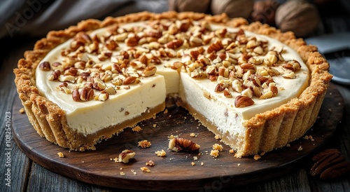 Wallpaper Mural Sotional cream cheese tart with nuts on top Torontodigital.ca