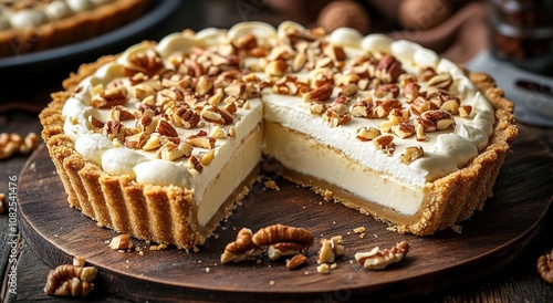 Wallpaper Mural Sotional cream cheese tart with nuts on top Torontodigital.ca