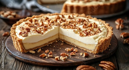 Wallpaper Mural Sotional cream cheese tart with nuts on top Torontodigital.ca