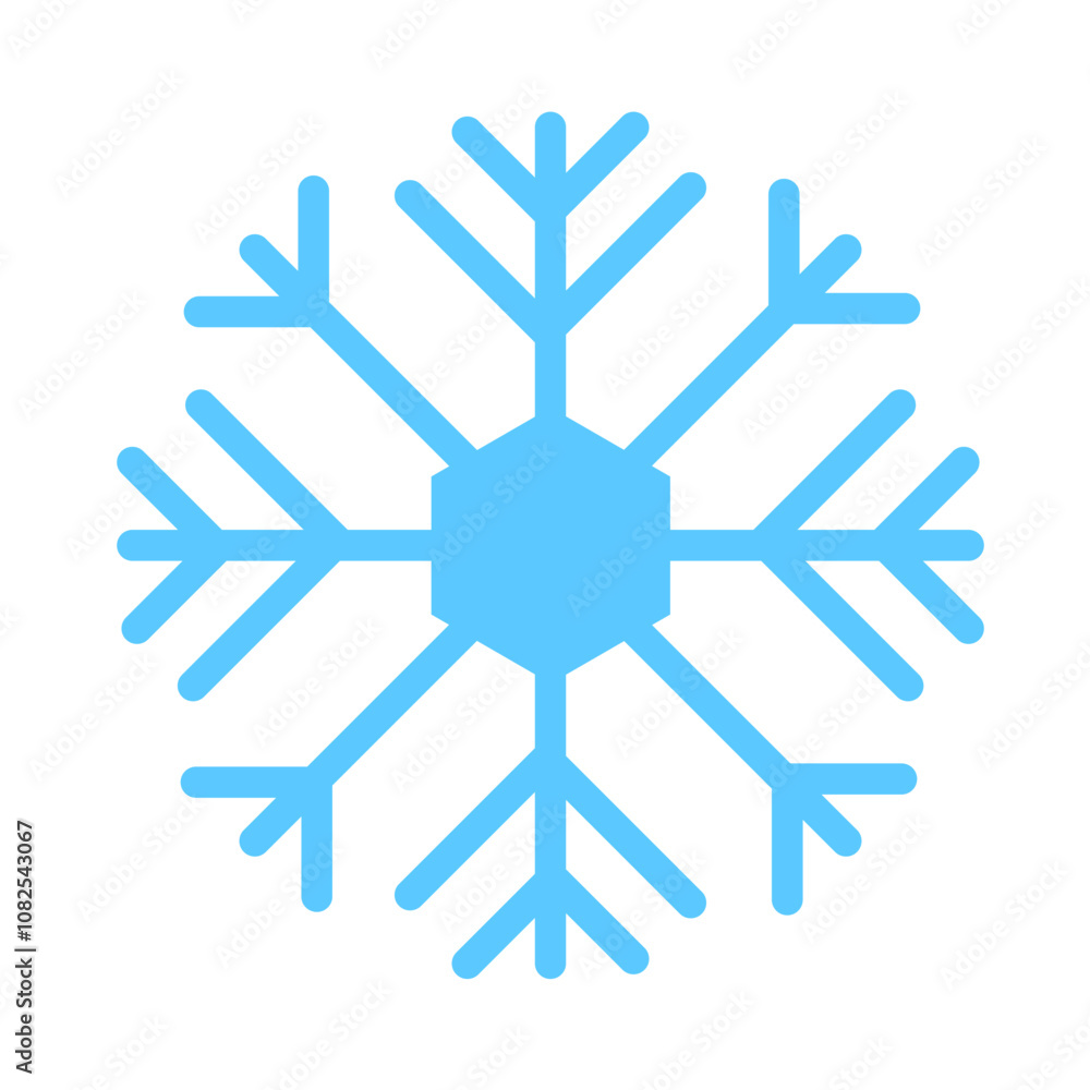 Snowflake icon on white background. Winter cold icon. Snowflake icon on white background. Winter cold icon.