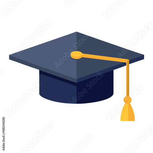 Graduation cap vector illustration.