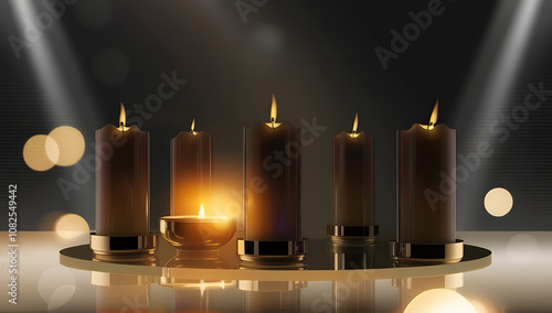 Serene Christmas Candlelight: Elegant Festive Ambiance