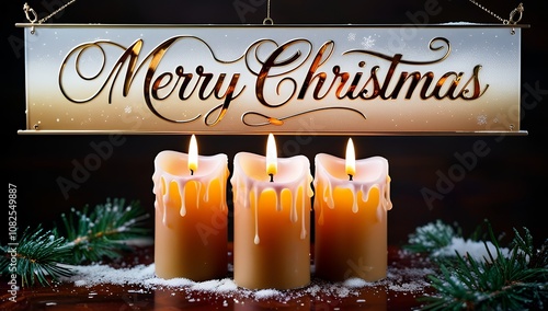 Warm Christmas Glow: Festive Candlelight and Holiday Charm