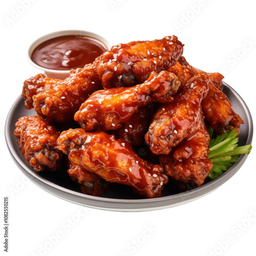 Delicious SesameCrusted Chicken Wings with Sauce photo