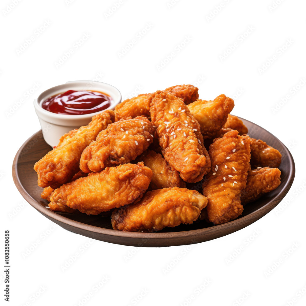 Crispy Sesame Chicken Wings with Red Sauce Crispy Sesame Chicken Wings with Red Sauce