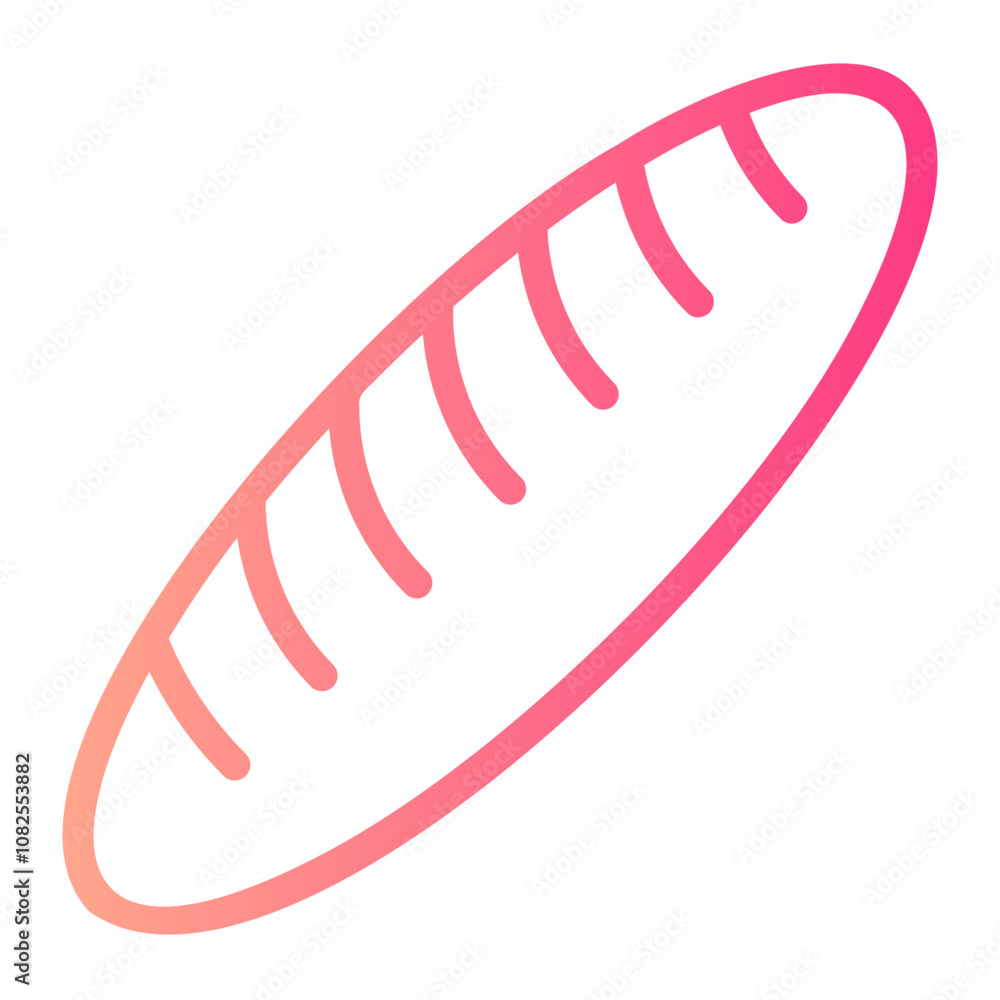 baguette gradient icon baguette gradient icon