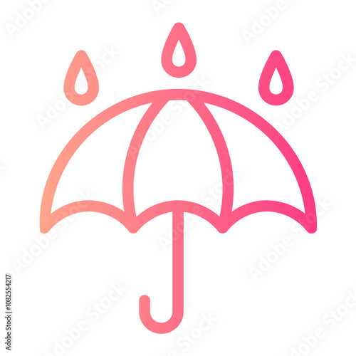 umbrella gradient icon