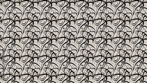 Abstract Black Ink Swirls on White Canvas: Bold and Dynamic Artistic Expression