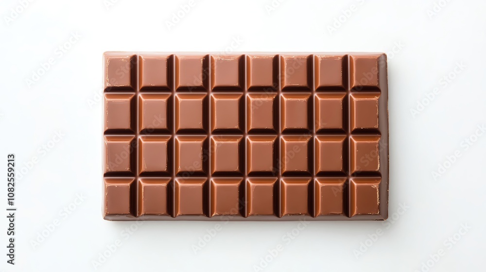 Fototapeta premium Chocolate bar on a white isolated background.