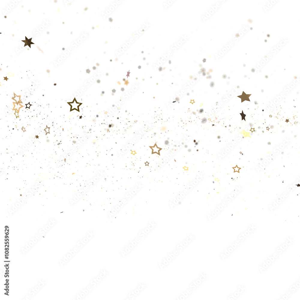 Fototapeta premium Stars - stars background, sparkle lights confetti falling. magic shining Flying christmas stars on night
