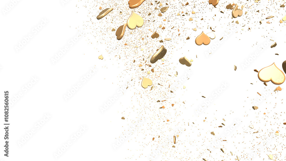 Obraz premium 3d hearts