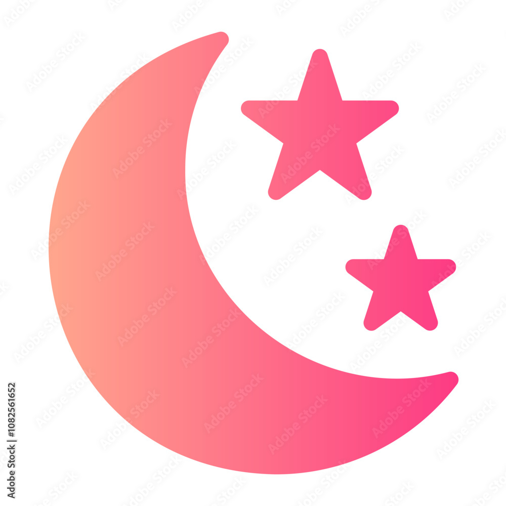 crescent moon gradient icon crescent moon gradient icon