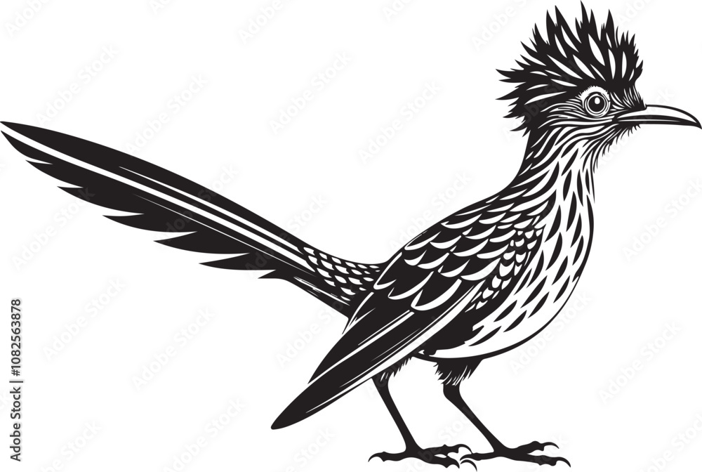 Obraz premium roadrunner bird vector illustration, printable design