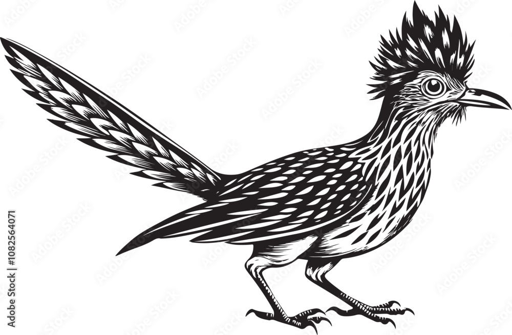 Obraz premium roadrunner bird vector illustration, printable design