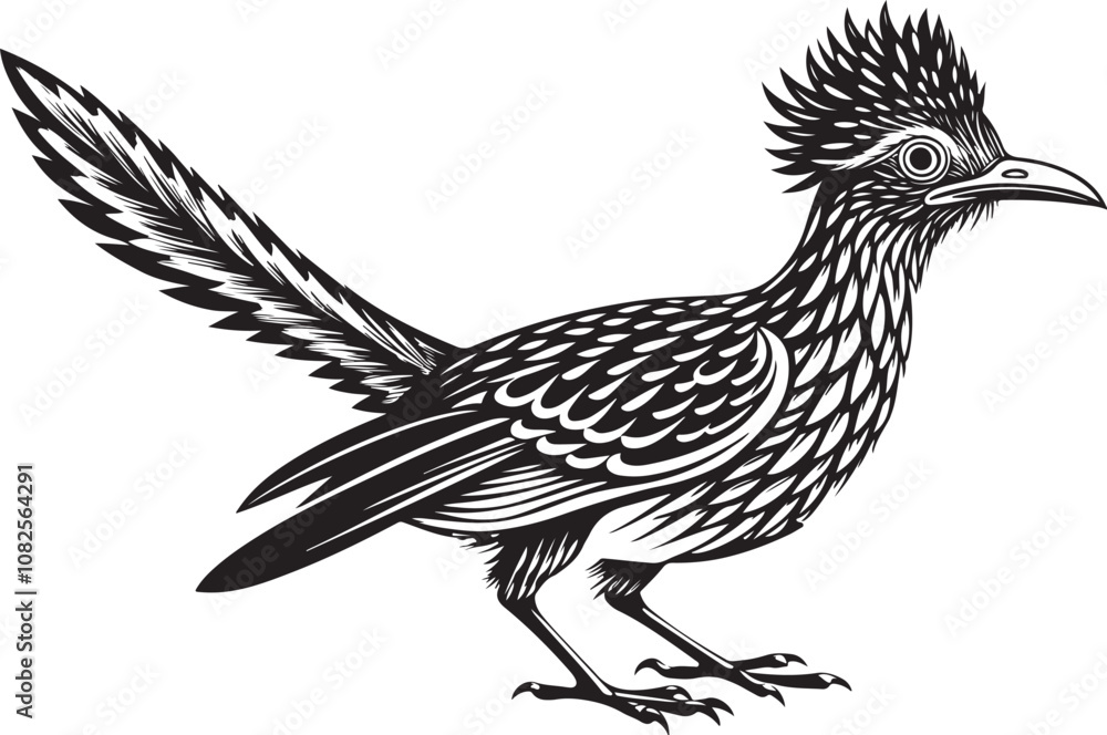 Obraz premium roadrunner bird vector illustration, printable design