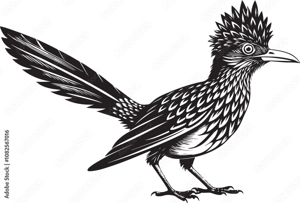 Obraz premium roadrunner bird vector illustration, printable design
