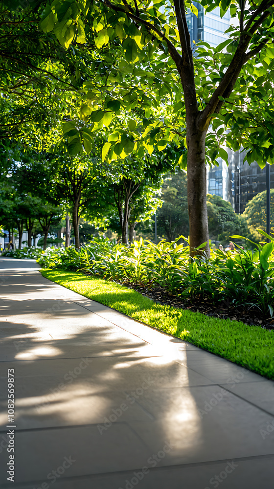 Fototapeta premium Enhancing urban environments through nature conservation and restored public green spaces
