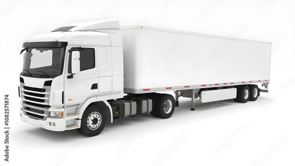 White small clean delivery truck ready for your design isolated on white background. White small clean delivery truck ready for your design isolated on white background.