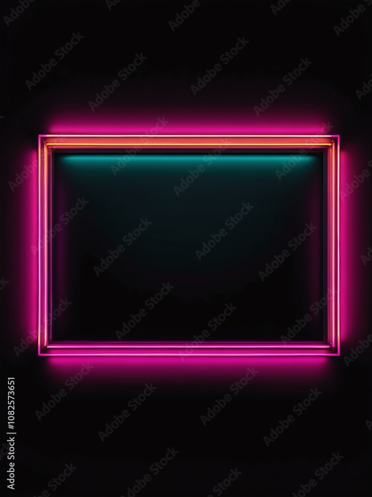 neon marquee lights border frame on black background neon marquee lights border frame on black background
