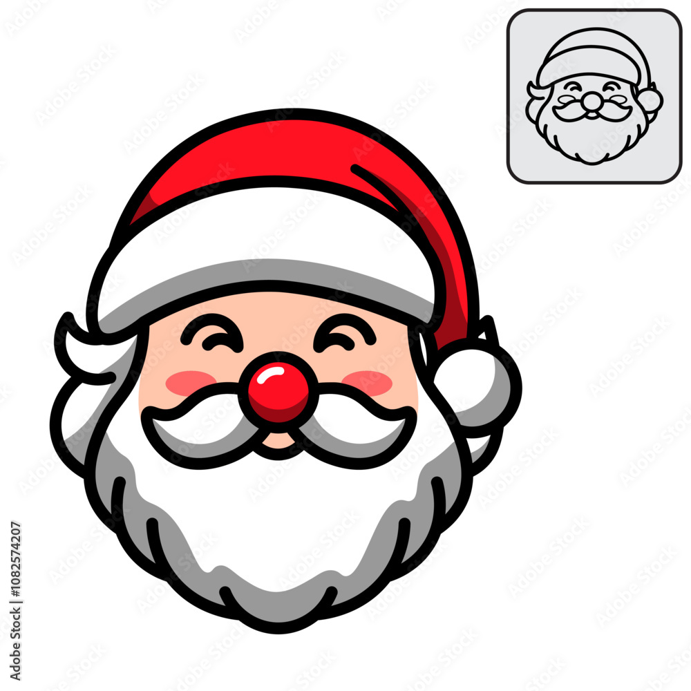 illustration image of santa claus wearing a red hat illustration image of santa claus wearing a red hat