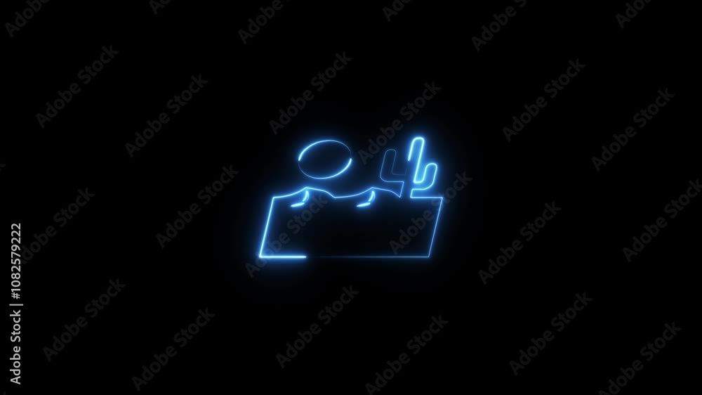 abstract neon line pink purple color coat stand animation. on black background. abstract neon line pink purple color coat stand animation. on black background.