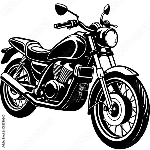 Motorbike on White Background