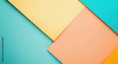 Peach, Yellow, and Teal Gradient Background with Copy Space